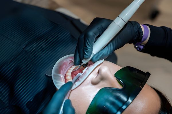 Endosteal dental implant placement in jawbone at CDIC Islamabad